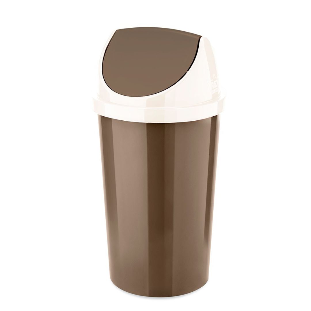 PAPELERA AURA GIGANTE 45 L C/TAPA - MARRÓN