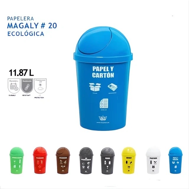 PAPELERA MAGALY # 20 CON LOGO ECOLOGICO REY
