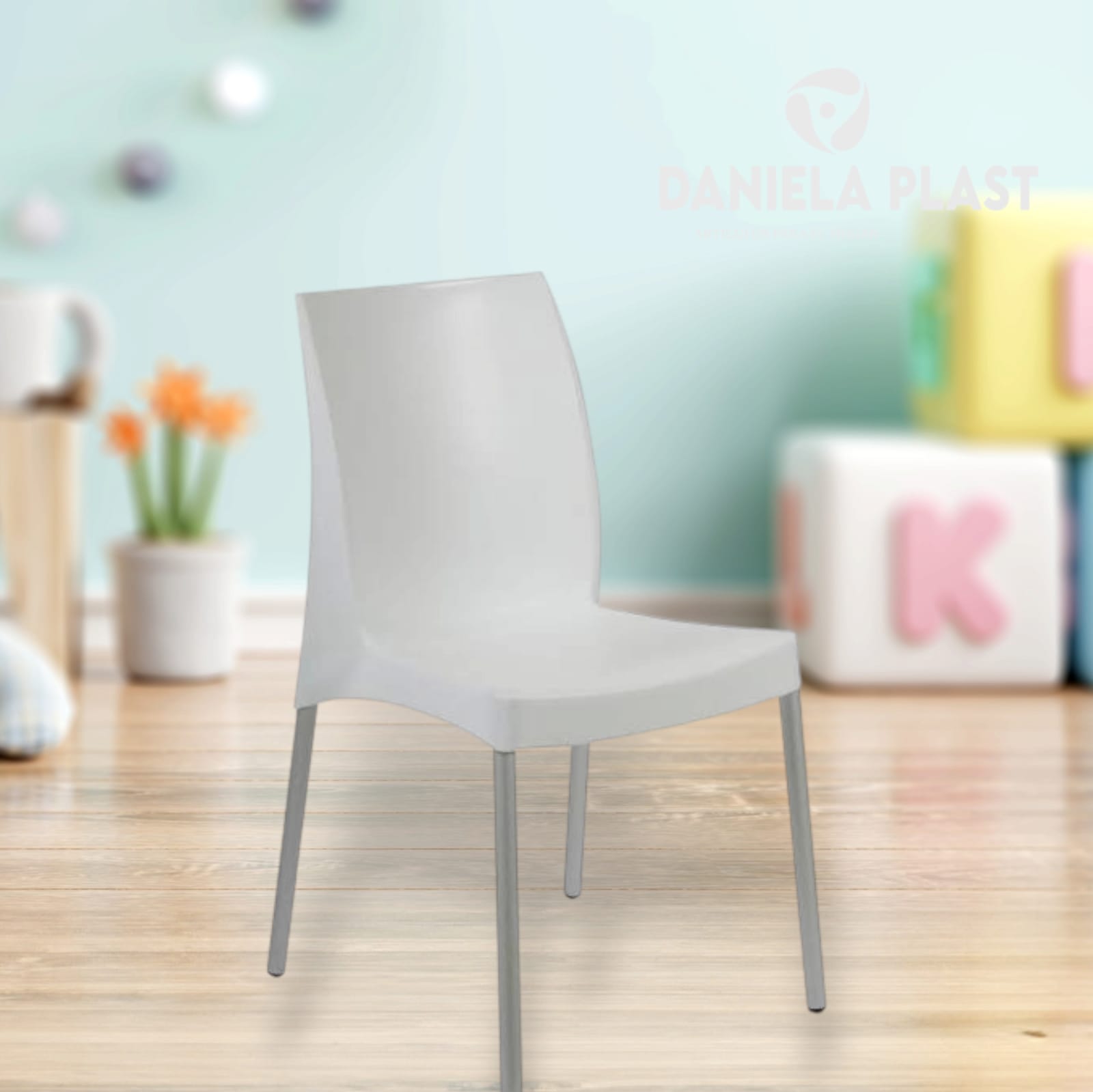 Silla Ada sin brazo Rey - blanco