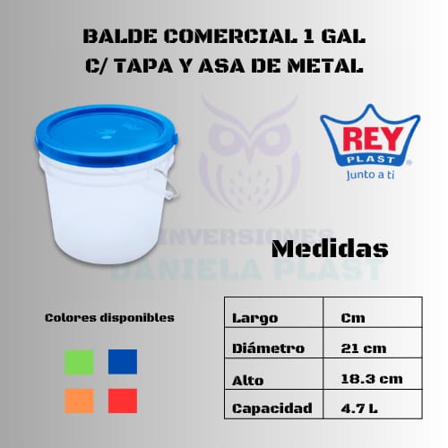Balde Comercial 1 GL Rey