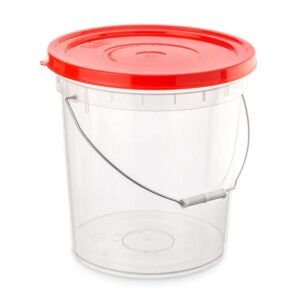Balde Comercial 16 L C/ Tapa Y Asa De Metal Rey