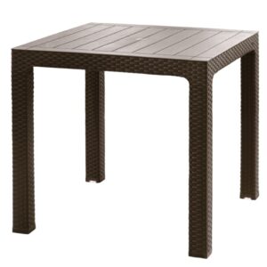 Mesa Roble C/ Ratán 80 X 80 Rey