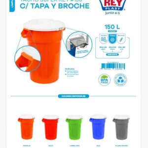 Tacho Super Rey #150 Con Tapa Y Broche Rey